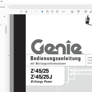 Genie lift Z-45/25 Z-45/25J Bi-Energy Power Bedienerhandbuch 110017