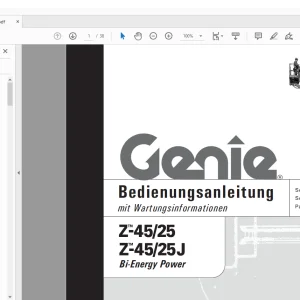 Genie lift Z-45/25 Z-45/25J Bi-Energy Power Bedienungsanleitung 82596