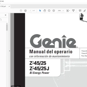 Genie lift Z-45/25 Z-45/25J Bi-Energy Power Manual del operario 110017