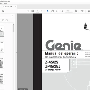Genie lift Z-45/25 Z-45/25J Bi-Energy Power Manual del operario 82596