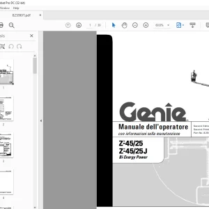 Genie lift Z-45/25 Z-45/25J Bi-Energy Power Manuale dell’operatore 82596