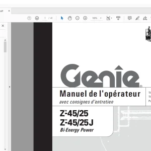 Genie lift Z-4525 Z-4525J Bi Energy Power Manuel de l’opérateur 110017