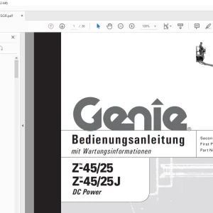 Genie lift Z-45/25 Z-45/25J DC Power Bedienungsanleitung 82595