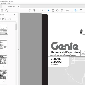 Genie lift Z-45/25 Z-45/25J DC Power Manuale dell’operatore 110016