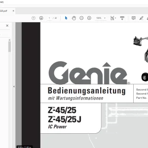 Genie lift Z-45/25 Z-45/25J IC-Power Bedienungsanleitung 82600 PDF