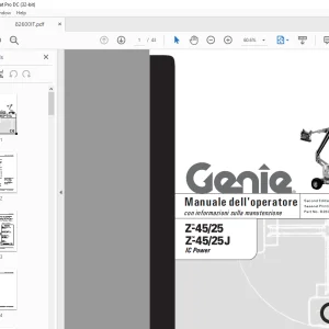 Genie lift Z-45/25 Z-45/25J IC Power Manuale dell’operatore 82600