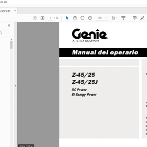 Genie lift Z-45/25 Z-45/25J Manual del operario 1258826 PDF