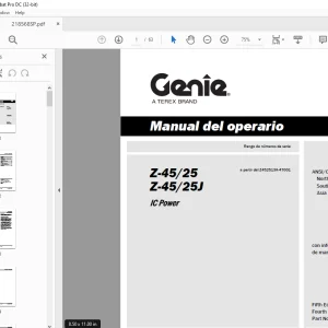 Genie lift Z-45/25 Z-45/25J Manual del operario 218568