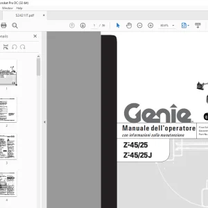 Genie lift Z-45/25 Z-45/25J Manuale dell'operatore 52421