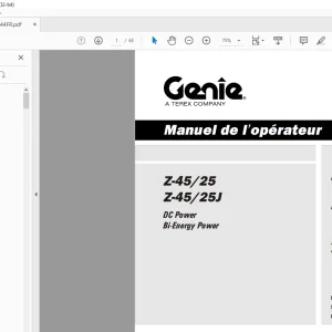 Genie lift Z-45/25 Z-45/25J Manuel de l’opérateur 114344