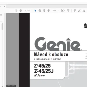 Genie lift Z-45/25 Z-45/25J IC Power Návod k Obsluze Manuál 110015