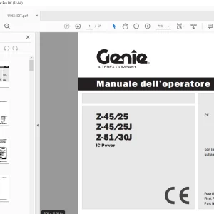 Genie lift Z-45/25 Z-45/25J Z-45/30J IC Power Manuale dell’operatore 114340
