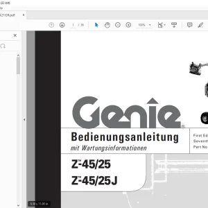 Genie lift Z-45/25 Z-5/25J Bedienungsanleitung 52421 PDF