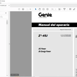 Genie lift Z-45J Manual del operario 1307436 PDF
