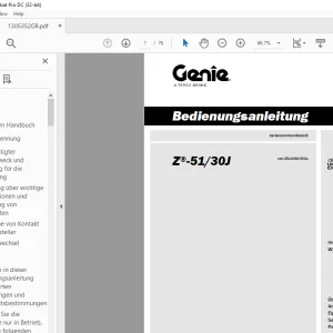 Genie lift Z-51/30J Bedienungsanleitung 1305352