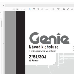 Genie lift Z-51/30J IC Power Návod k obsluze Manual 97900