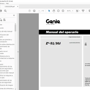 Genie lift Z-51/30J Manual del operario 1305352