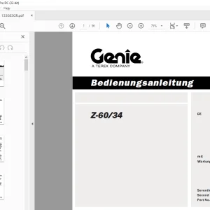 Genie lift Z-60/34 Bedienungsanleitung 133083 PDF