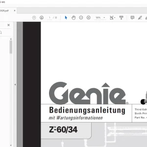 Genie lift Z-60/34 Bedienungsanleitung 43630 PDF