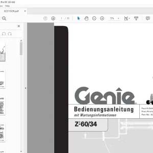 Genie lift Z-60/34 Bedienungsanleitung 82315 PDF