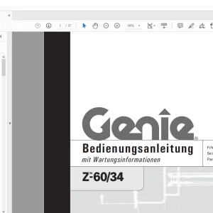 Genie lift Z-60/34 Bedienungsanleitung 82579 PDF