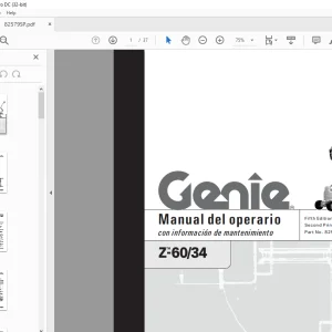 Genie lift Z-6034 Manual del Operario - PDF DOWNLOAD (Spanish)