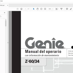 Genie lift Z-60/34 Manual del Operario 82579 - PDF DOWNLOAD (Spanish)