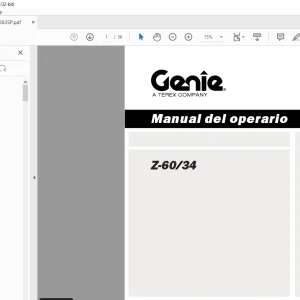 Genie lift Z-60/34 Manual del operario - PDF DOWNLOAD (Spanish)