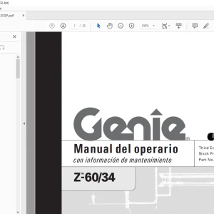 Genie lift Z-60/34 Manual del operario 43630 - PDF DOWNLOAD (Spanish)