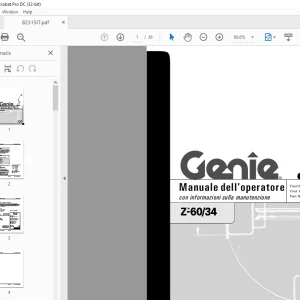 Genie lift Z-60/34 Manuale dell'operatore 82315 - PDF DOWNLOAD (Italian)