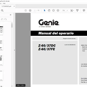 Genie lift Z-60/37DC Z-60/37FE Manual del operario 1270490 PDF