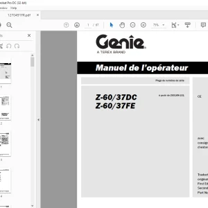 Genie lift Z-60/37DC Z-60/37FE Manuel de l’opérateur 1270491