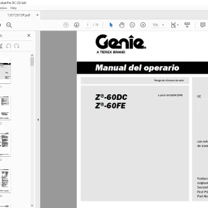 Genie lift Z-60DC Z-60FE Manual del operario 1307261 PDF