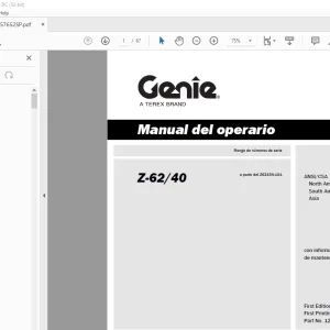 Genie lift Z-6240 Manual del operario 1257652  - PDF DOWNLOAD (Spanish)