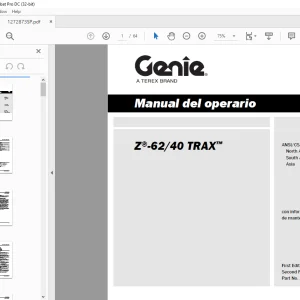 Genie lift Z-62/40 TRAX Manual del operario 1272873 PDF