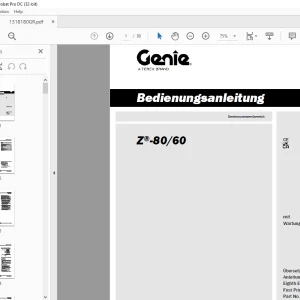 Genie lift Z-80/60 Bedienungsanleitung 1318180  PDF