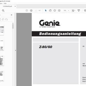 Genie lift Z-80/60 Bedienungsanleitung 133094 PDF