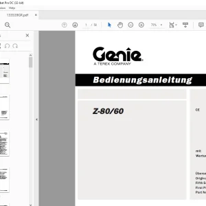 Genie lift Z-80/60 Bedienungsanleitung 133539 PDF