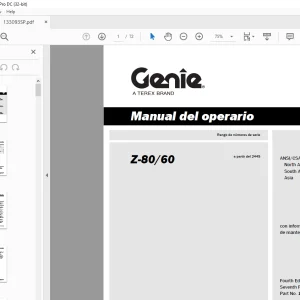 Genie lift Z-80/60 Manual del operador 133093 PDF