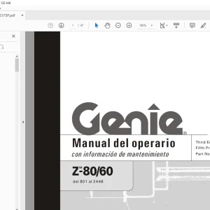 Genie lift Z-80/60 Manual del operario 1000237 - PDF DOWNLOAD