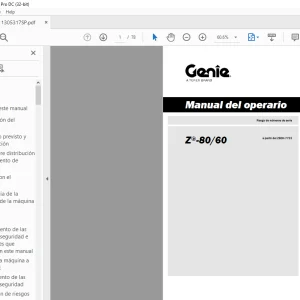 Genie lift Z-80/60 Manual del operario 1305317 - PDF DOWNLOAD (Spanish)