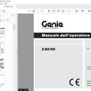 Genie lift Z-80/60 Manuale dell’operatore 133094 - PDF DOWNLOAD (Italian)