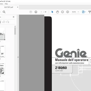 Genie lift Z-80/60 Manuale dell’operatore 82578 PDF