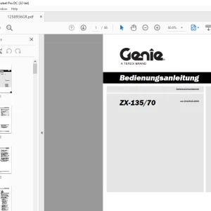 Genie lift ZX-135/70 Bedienungsanleitung 1258936 PDF