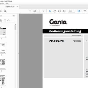 Genie lift ZX-135/70 Bedienungsanleitung 160568 PDF