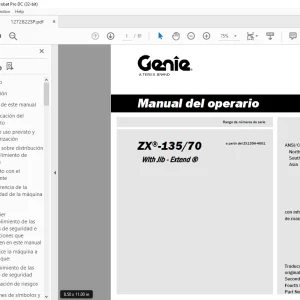 Genie lift ZX-135/70 Manual del operario 1272822 PDF
