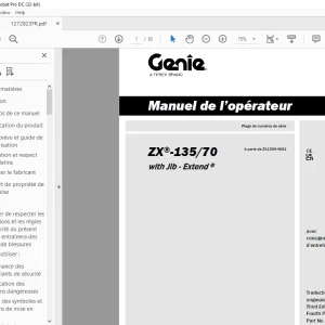 Genie lift ZX®-13570 with Jib-Extend Manuel de l'opérateur 1272823