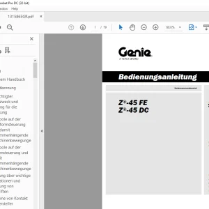 Genie lift Z®-45 FE Z®-45 DC Bedienungsanleitung 1315865