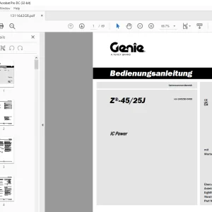 Genie lift Z®-45/25J IC Power Bedienungsanleitung 1311642 PDF