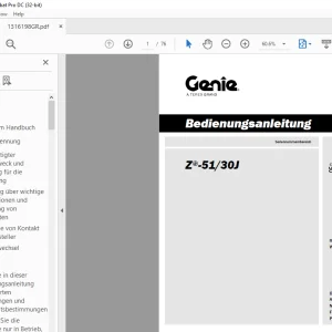 Genie lift Z®-51/30J Bedienungsanleitung 1316198 PDF